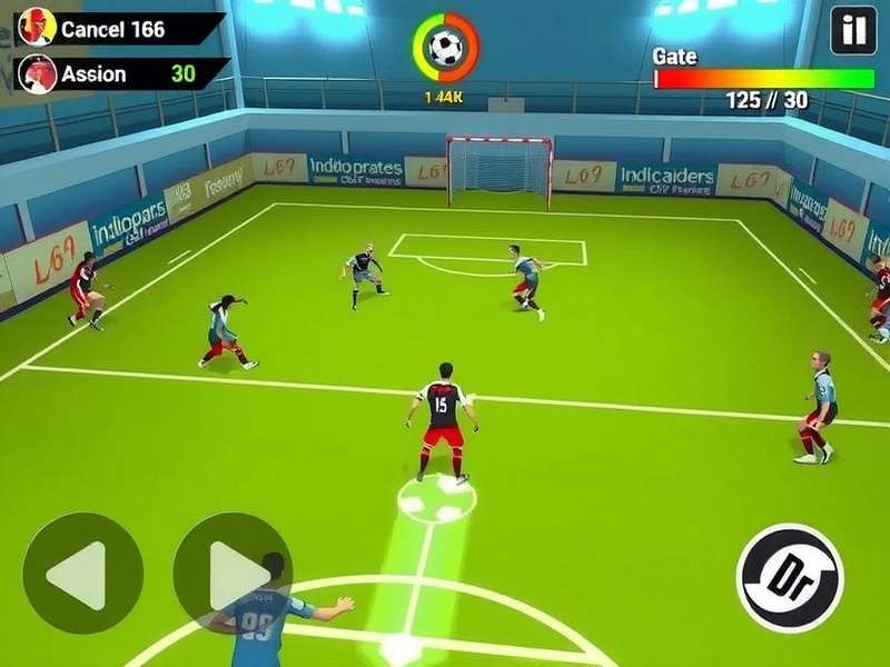 Indo Handball Heroes Controls Indo Handball Heroes gameplay showing control interface and player actions